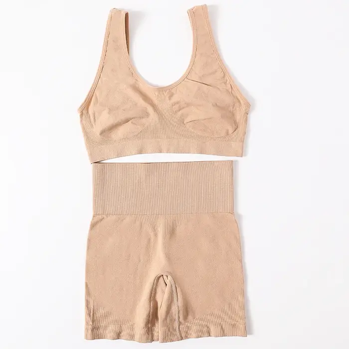 Ensemble de soutien-gorge et culotte taille haute sans couture pour femmes