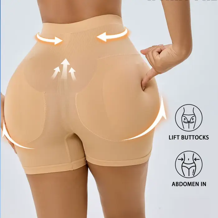 Flarixa Culotte gainante rehausse-fesses pour femme avec coussinets amovibles