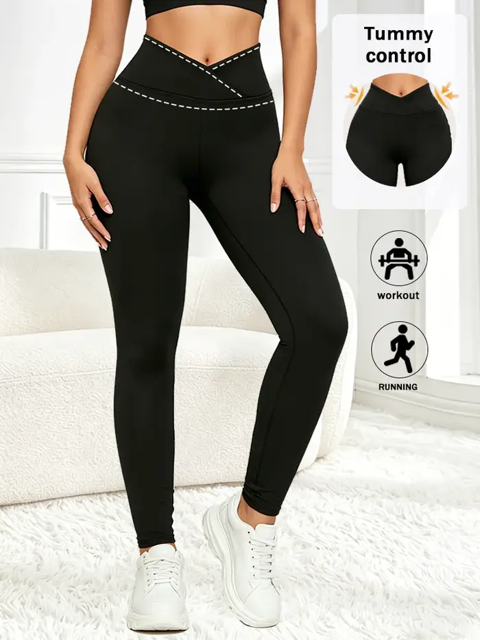 Leggings de sport taille haute pour femmes - amincissants et sculptants pour les hanches. Convient pour la course à pied
